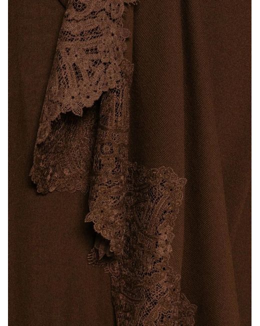 Ermanno Scervino Brown Cashmere Stole