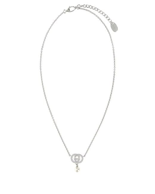 Gucci Blue Necklace Pearls