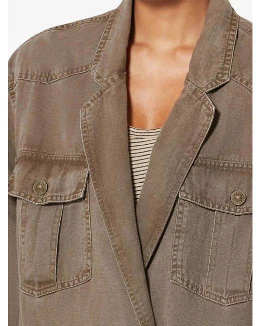Isabel Marant Brown Isabel Marant Etoile Marant Étoile Nevala Cotton And Linen Jacket