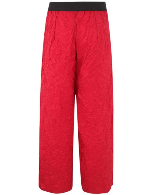Maria Calderara Red Long Trousers
