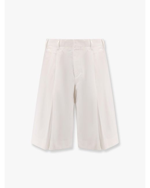 Laneus White Bermuda Shorts for men