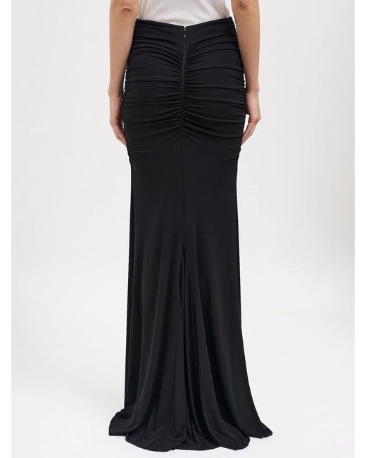 Elisabetta Franchi Black Long Viscose Skirt