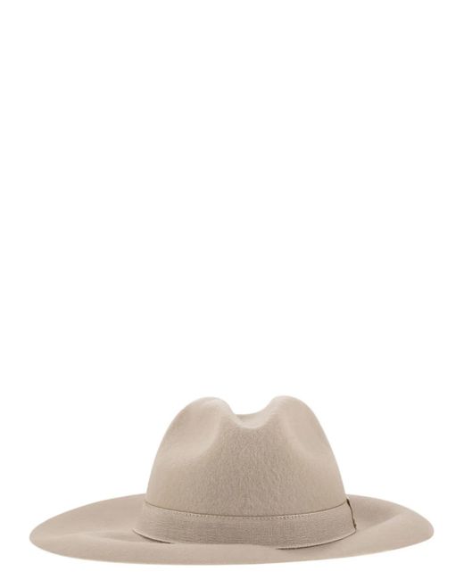 Fay White Wool Felt Hat