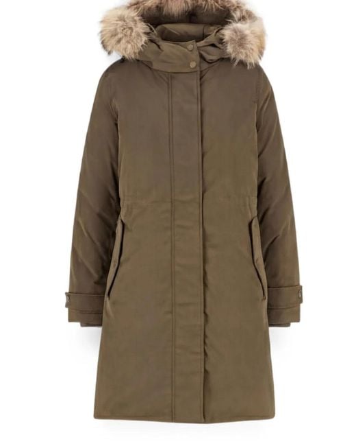 Woolrich Green Dark Polyester Coat