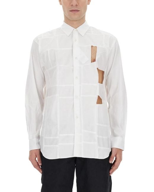 Comme des Garçons White Shirt Cut Out Shirt for men