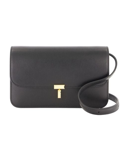 Totême Black T-Lock Crossbody