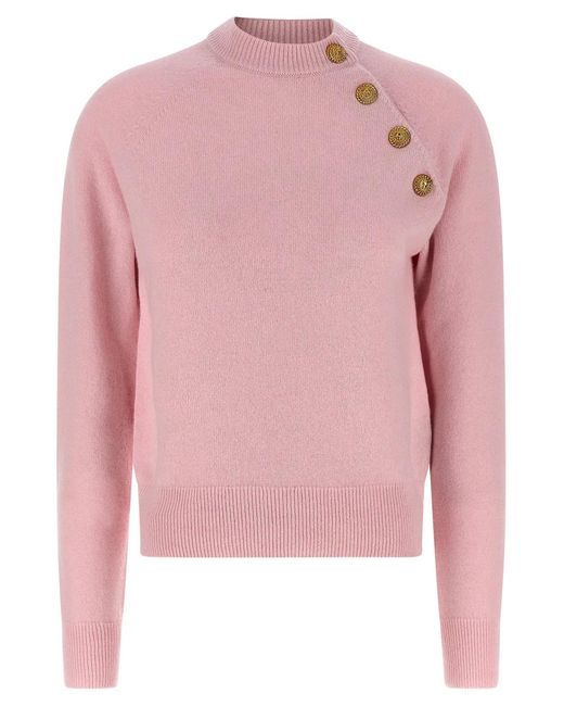Balmain Pink Cashmere Sweater