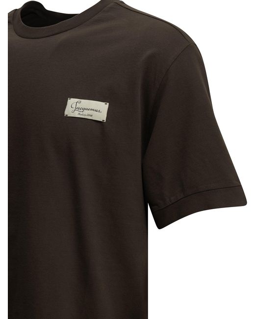 Jacquemus Black "Le Montaigne Mc" Crew-Neck T-Shirt for men