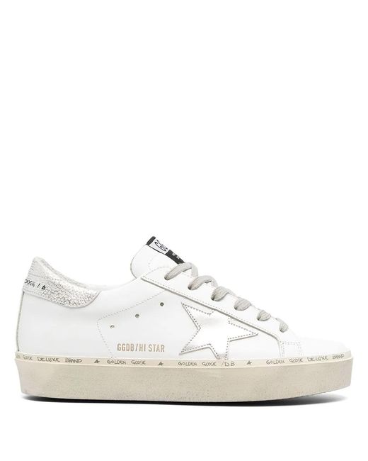 Golden Goose Deluxe Brand White Hi Star Sneakers