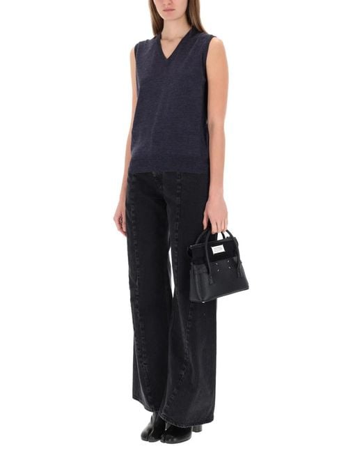Maison Margiela Blue Vneck Vest