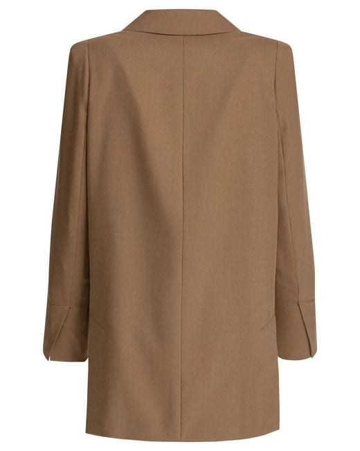 Max Mara Brown Virgin Wool Mohair Silk Jacket