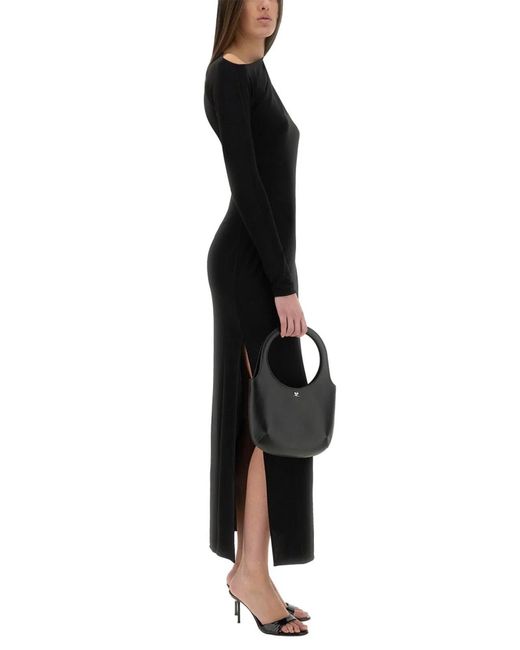 Courreges Black Long One-Shoulder Dress