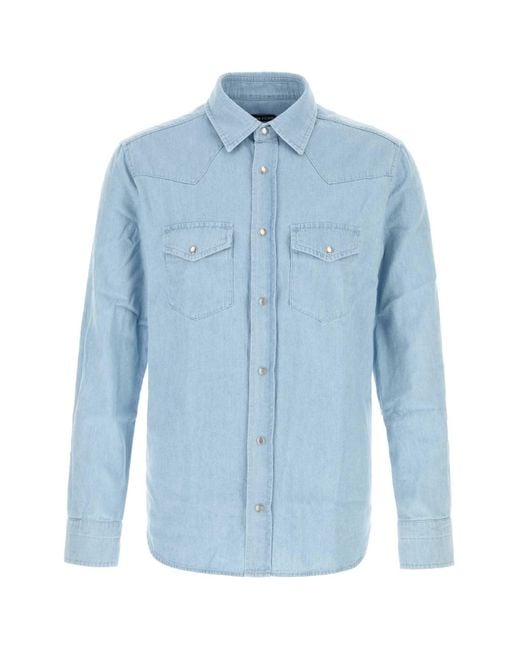 Tom Ford Blue Light- Denim Shirt for men