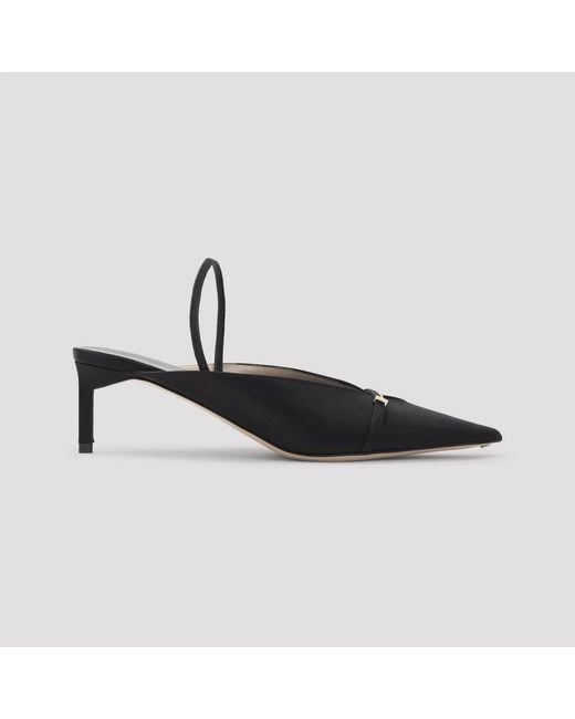 Tom Ford Black Satin Viscose Mules