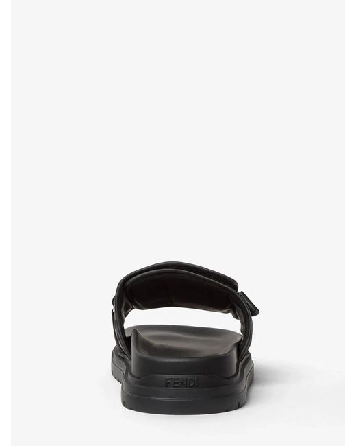 Fendi Black Chunky Slides for men