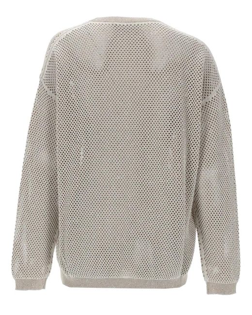 Fabiana Filippi Gray Maglia Con Paillettes