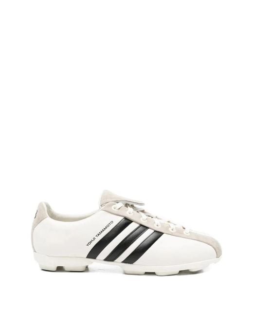 Y-3 White Field Suede And Leather Sneakers for men