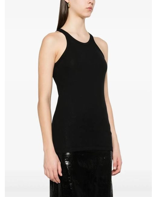 Max Mara Black Nastie Silk Cotton Tank Top
