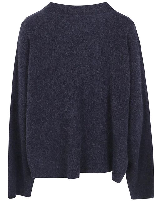 Sofie D ́hoore Blue "Maui" Oversized Pullover C-Neck Long Sleeves