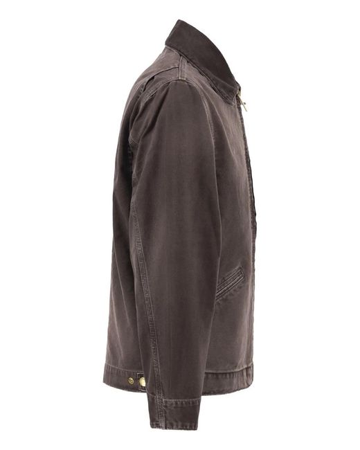 Carhartt Brown Washed Organic Dearborn Canvas Jacket