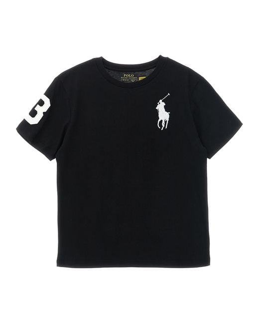 Polo Ralph Lauren Black 'Big Pony' Embroidered T-Shirt