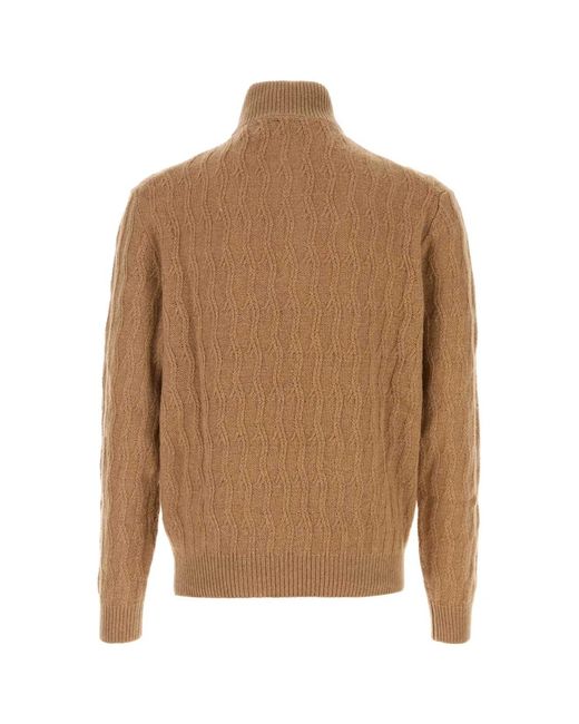 Etro Brown Cable Knit for men
