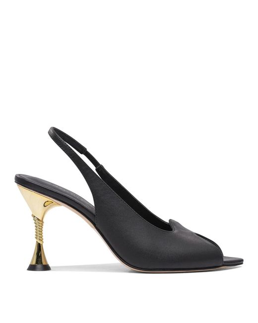 STUDIO AMELIA Black Leather Heeled Shoes