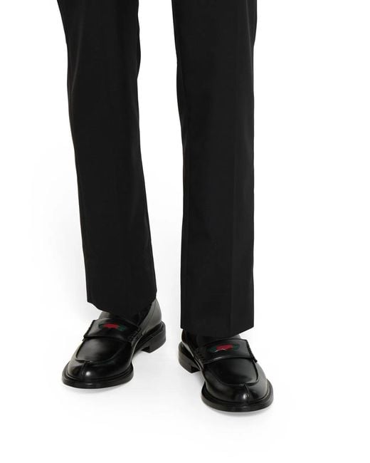 Gucci Black Loafer With Web Detail for men