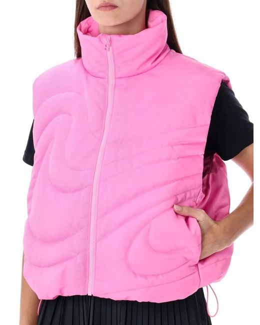 Nike Pink Swoosh Series Oversized Down Vest