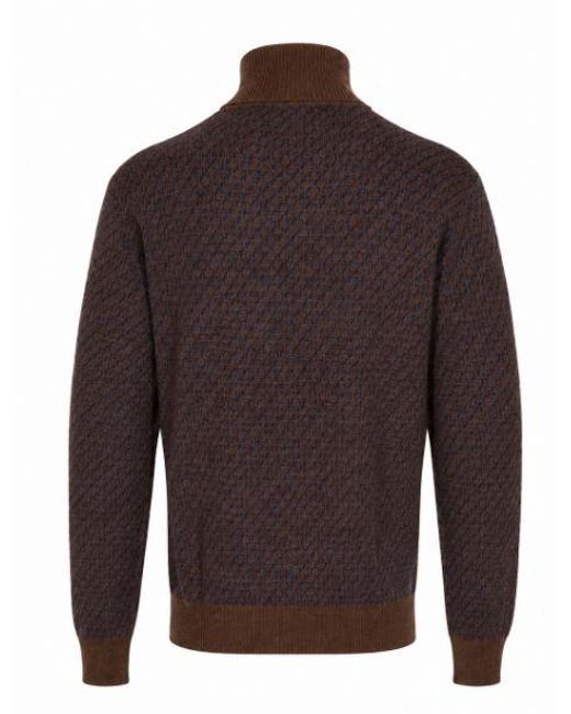 Manuel Ritz Brown Dark Wool Acrylic Sweater for men