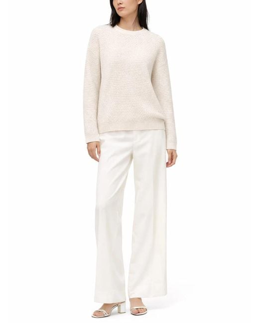 Fabiana Filippi Natural Cotton Crewneck Sweater