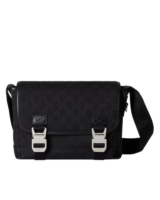 Gucci Black Monogram Shoulder Bag for men