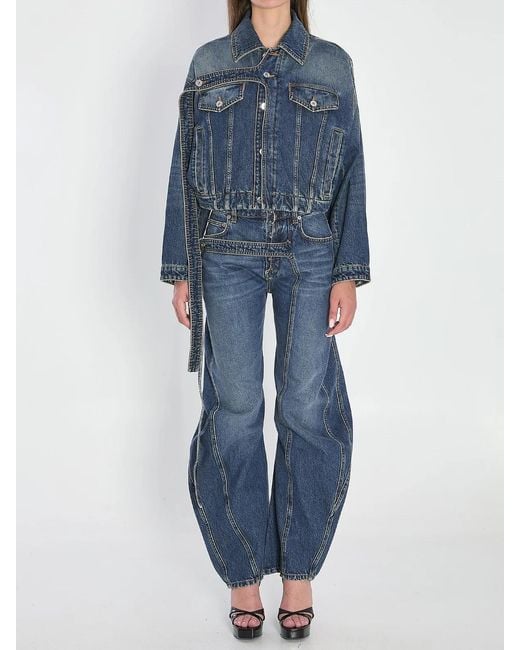 Jean Paul Gaultier Blue Strap Jeans