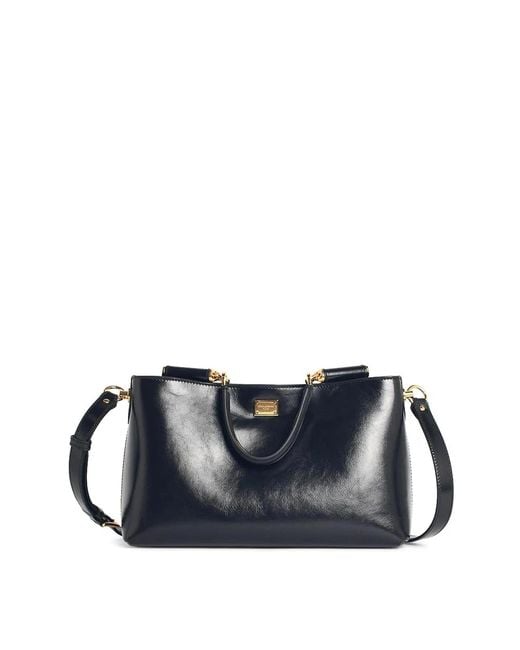 Dolce & Gabbana Blue Dolce & Gabbana Large Leather Bag