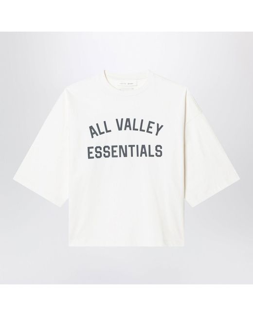 Fear Of God White Ivory Cotton Merch Tshirt for men