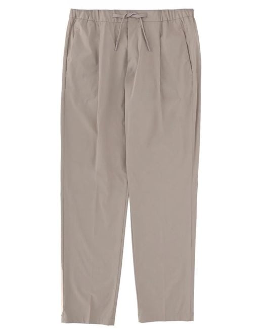 Herno Gray Pants With Logo for men