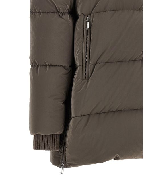 Moorer Brown Wool Full-Length Jacket