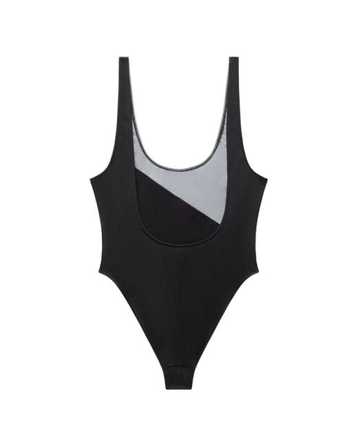 Versace Black Polyamide Elastane Beachwear