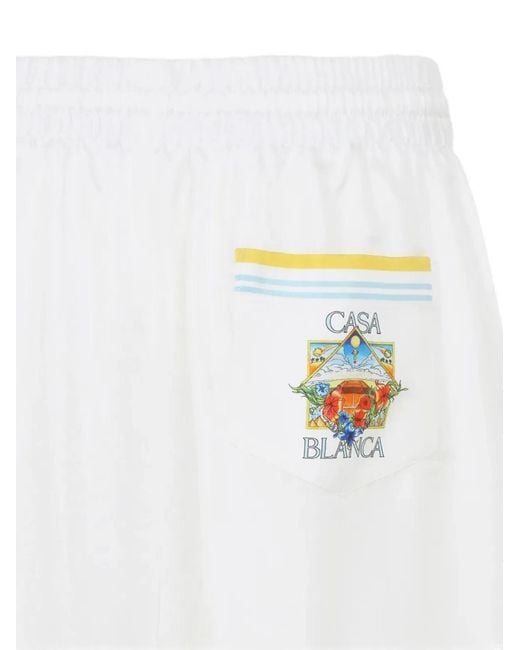 Casablanca White Flower Court Short for men