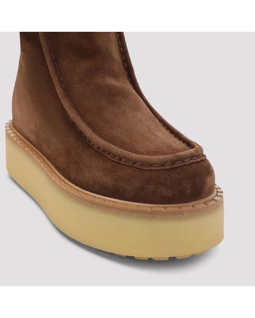 Prada Brown Suede Ankle Boots