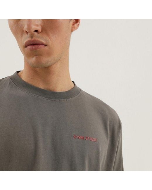 1989 STUDIO Gray Party T-Shirt S/S for men
