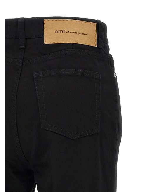 AMI Black Flared Leg Jeans