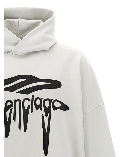 Balenciaga Gray '3B Liquefied' Hoodie