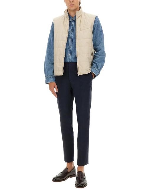 Fay Blue Quilted Vest for men