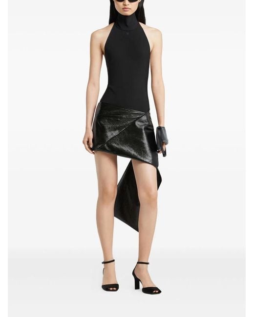Courreges Black Courregès Vinyl Mini Skirt