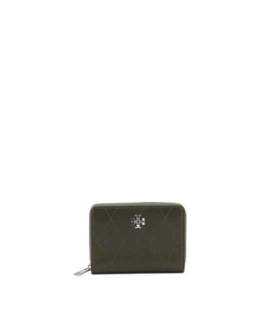 Tory Burch Green Wallets & Card Holders