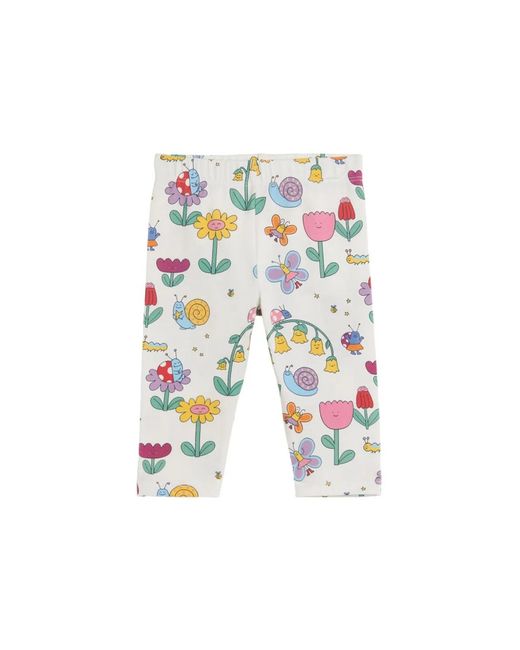 Stella McCartney White Leggings "Flowers"