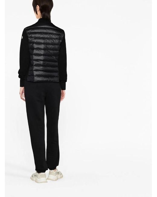 Moncler Black Panelled Zip-Up Jacket