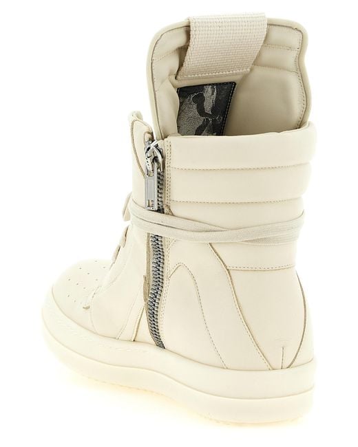 Rick Owens Natural 'Geobasket' Sneakers for men