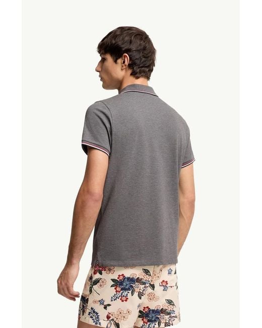 Moncler Gray Ss Polo for men